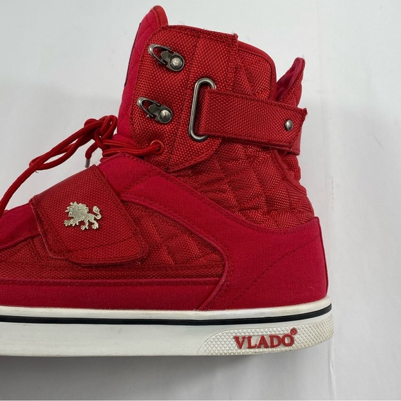 VLADO ATLAS 2 High Top Sneakers Red Lace Up Men’s Size 12 Shoes IG-1500-5C - Picture 8 of 16